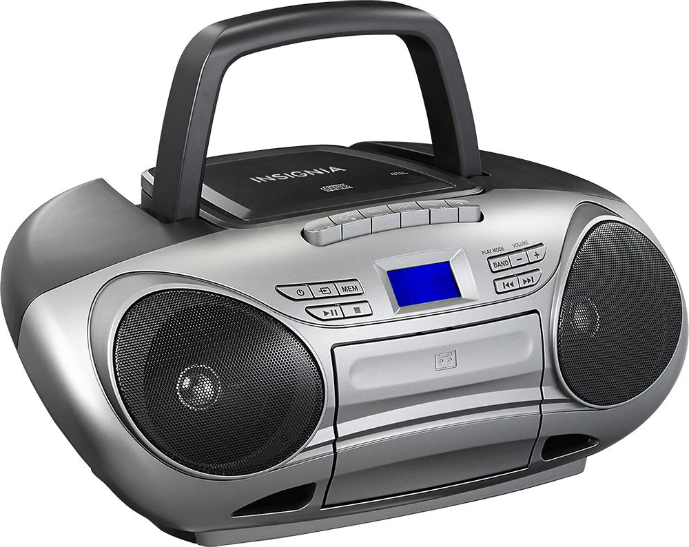 Insignia™ - CD/Cassette Boombox with AM/FM Radio